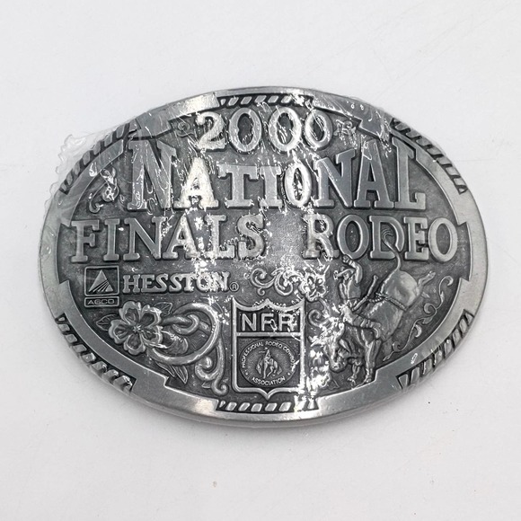 Boucle de ceinture Heston Rodeo des années 80. Décerné lors de la finale nationale de rodéo de 1982 au cow-boy polyvalent - France